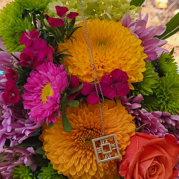 Tiffany & Co. SQUARE NECKLACE IN STERLING SILVER 925 - Picture 4 of 5